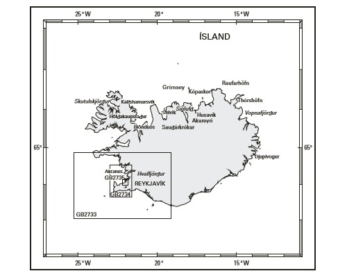 SHOM GB2897 à plat Islande