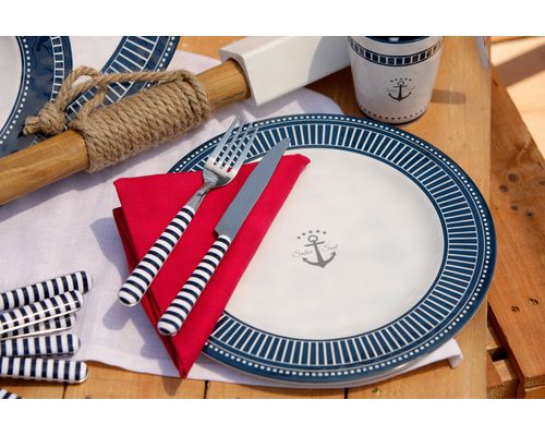 MARINE BUSINESS Assiettes plates SAILOR SOUL, les 6