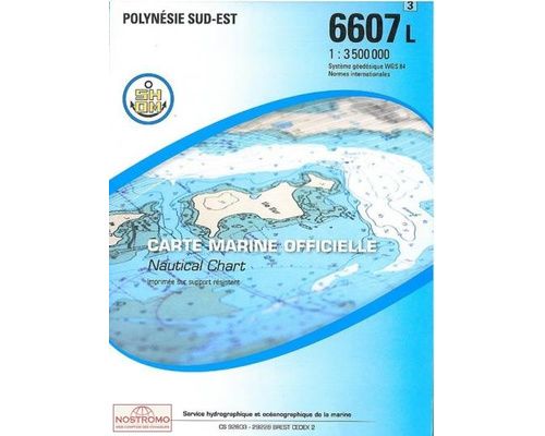SHOM L6607 POLYNESIE SUD-EST