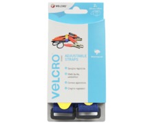VELCRO® Sangle ajustable bleue 25mm x 92cm (x2)
