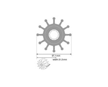 JABSCO Turbine Øext 57.1mm ep 31.5mm 1210-0001 (MT107)