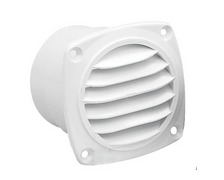NUOVA RADE Grille aeration plastique blanche avec manchon Ø7