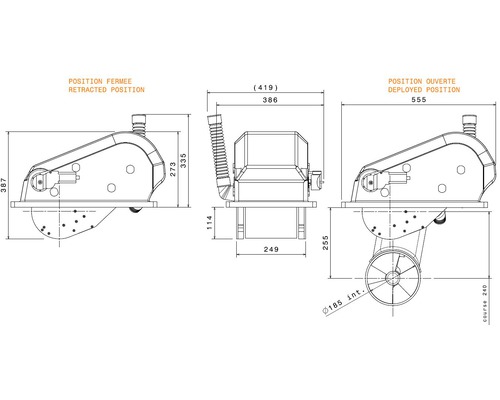 MAX POWER Compact Retract 70 propulseur d'étrave