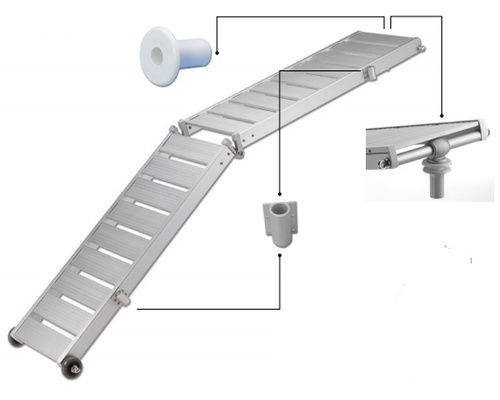 TREM Passerelle pliable aluminium 2 m