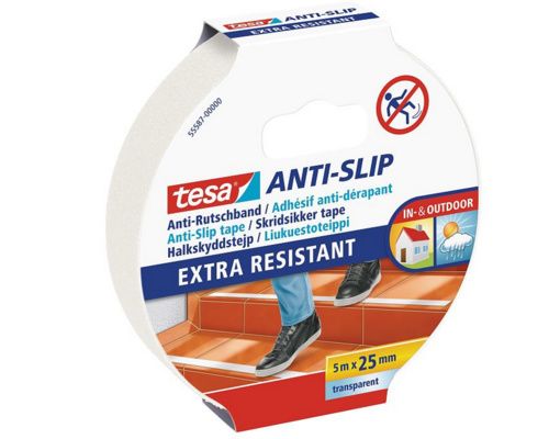 TESA Bande adhésive anti-dérapante transparente 5m x 25mm