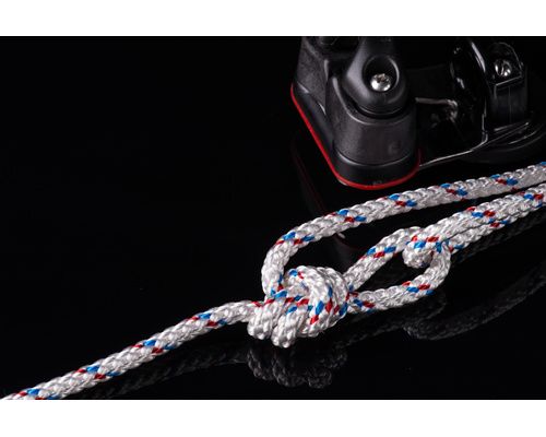 COUSIN Tresse polyester 969  diam4mm - blanc / bleu