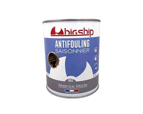 BIGSHIP Antifouling saisonnier matrice mixte Gris 0,75L