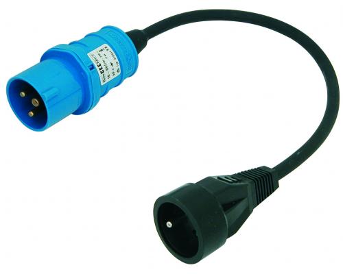 BALS Adaptateur 230V-10/16A CEI/USE fiche mâle P17 et prise