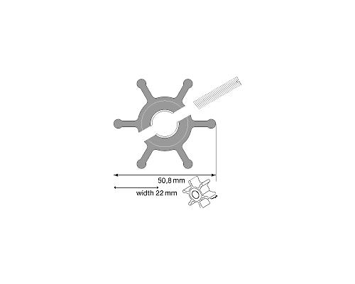 JABSCO Turbine Øext 51mm ep 22mm 673-0001 (MT116)