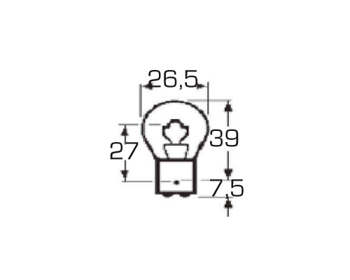 Ampoule aux BA15d 12V - 15W les 2