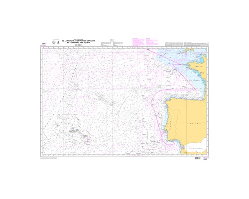 SHOM 6623 à plat de La Manche au Détroit de Gibraltar et à l