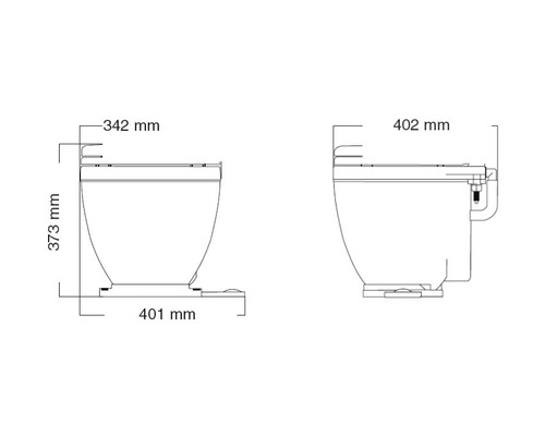 JABSCO WC Lite Flush 12V avec tableau commande